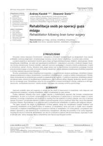 09-4-359 Rehabilitacja osób po operacji guza mózgu – A. Kwolek et al
